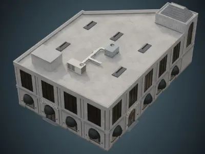 Building 25 Low-poly 3D model