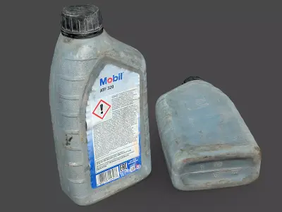 Transmission Fluid Bottle Low-poly 3D model