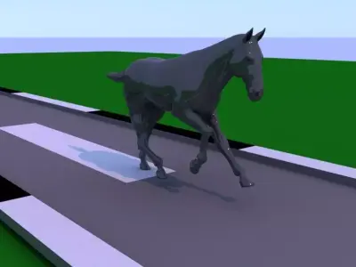 Horse Running 3D model