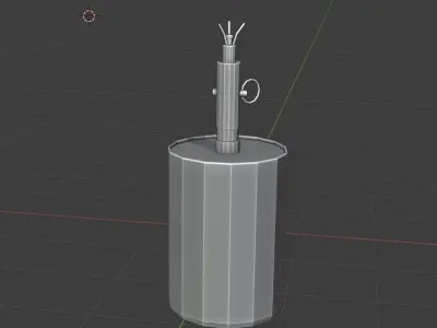 Bouncing Betty S-Mine Low Poly Low-poly 3D model