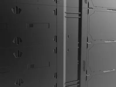 SCI-FI PANELS 3D MODELS Low-poly 3D model