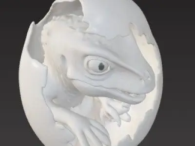 Hatching Baby Dinosaur Unique Design Pendants 3D print model