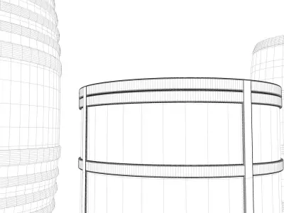 Barrel Collection set of wooden barrels 3D model