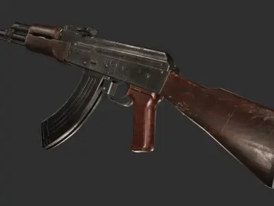 AK47 - Game Ready ak rifle Low-poly 3D model