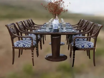 dining table-classic 3D model