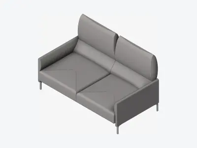 Furniture - Sofa - Contemporary - Snow Low-poly 3D model