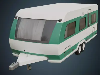 Caravan 1A Low-poly 3D model