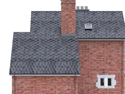 English Brick House 04 Low-poly 3D model