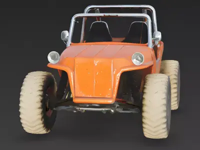 Realistic Classic Summer Beach Buggy 3d model Low-poly 3D model