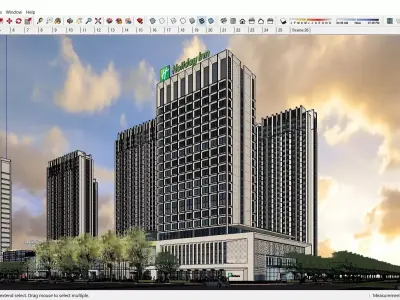 Sketchup Commercial Complex 156 3D model
