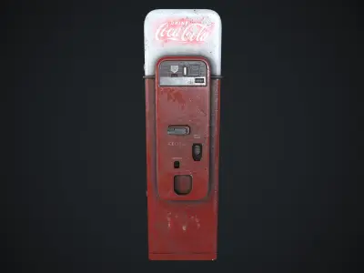 Coca Cola Vendo 44 Old Rust Worn Low-poly 3D model