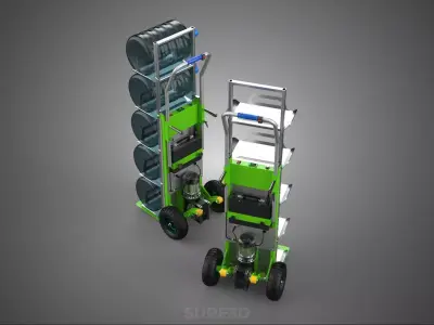 ELECTRIC MOTOR WATER BOTTLE GALLON JUG HANDTRUCK CART TROLLEY 2 3D model