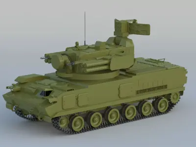 2K22 Tunguska SA 19 Grison Free low-poly 3D model purchase