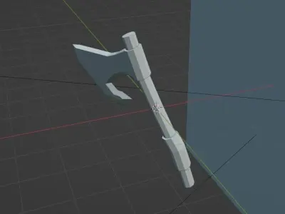 Stylized Axe Free low-poly 3D model order