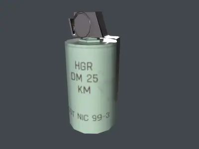Smoke Grenades Pack Germany France British China Low-poly 3D model