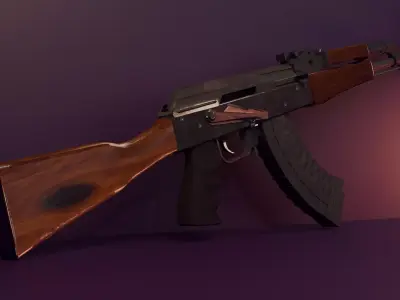 High Poly AKM 3D model