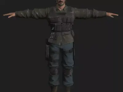 A Game  Ready Highpoly Military Character Free 3D model