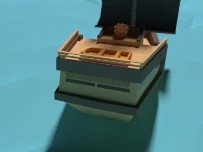 Pirate Ship Free 3D model buy