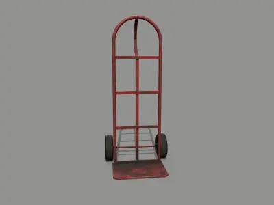 Trolley hand truck Low-poly 3D model
