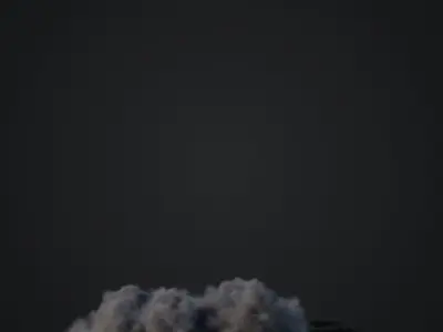 Animated Smoke Plume 9 Free 3D model