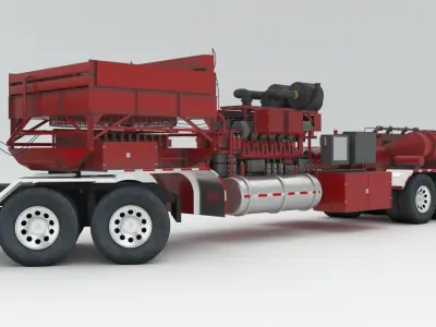 Fracking Pumper Unit 3D model