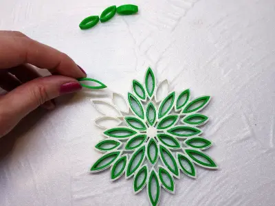 Multicolor snowflake 3d printed quilling Free 3D print model