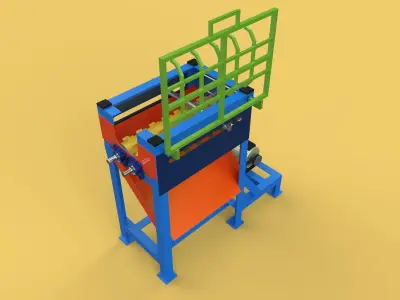 COCONUT DEHUSKING PEELING MACHINE PEELER TOOL REMOVAL SKIN PALM 3D model