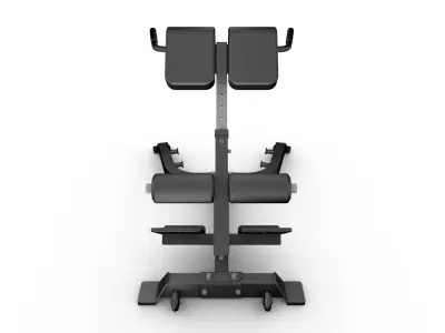 Roman Chair Back Extension Machine Low-poly 3D model