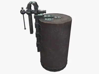 Medieval Leg Vice Low-poly 3D model