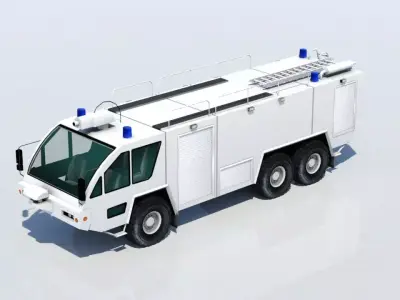 Rosenbauer Panther 6x6 Airport ARFF Lowpoly Blank Low-poly 3D model
