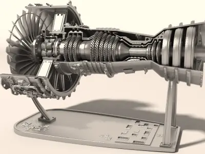 jet engine for Print 3D print model by mbelec
