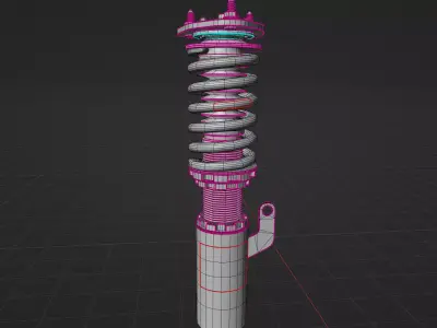 car susspension coilover 3D model