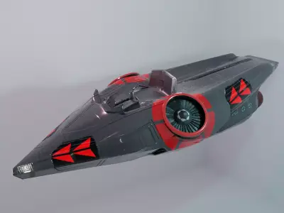 Futuristic Cycles Game and Subdivision ready Free low-poly 3D model