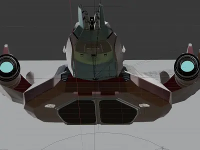 High poly SpaceShip Free 3D model