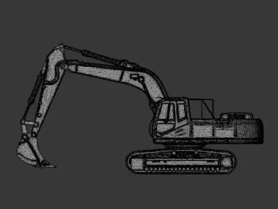 Excavator 3D Scan Print 3D model