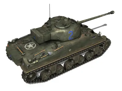 Sherman MK VC Firefly - Spitfire 3D model