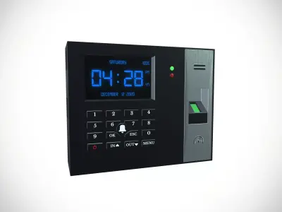 Biometric Machine RFID Low-poly 3D model