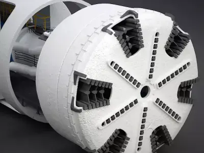 TBM Tunnel Boring Machine 3D model