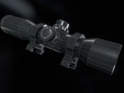 Tactical Scope  Low-poly 3D model