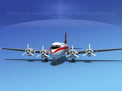 Douglas DC-4 Invicta Airways 3D model