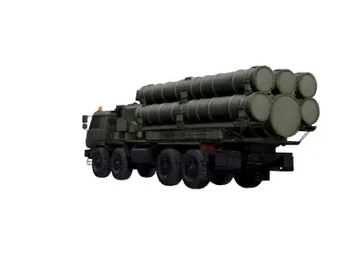 Heavy Military 8x8 Transport Truck Missile System Vehicle 3D model