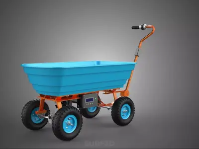 ELECTRIC BEACH SAND SEA CART WAGON TROLLEY DOLLY TRANSPORT GEAR 3D model