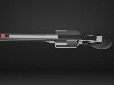 Revolver Low-poly 3D model 18