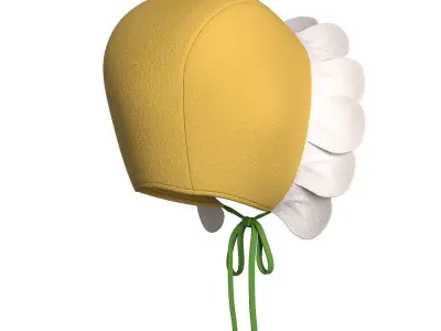 Kids Flower Beanie 3D model