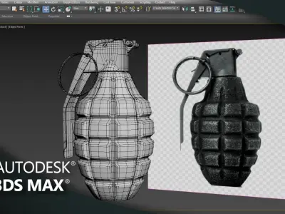 Max Hand Grenade Explosive Lock Trigger Plate 3D model