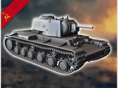KV-1 M1940 - Soviet army WW2 Second World East front Ostfront RP 3D print model