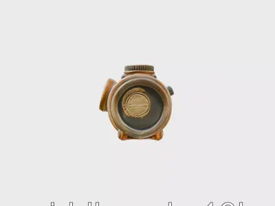 Steampunk Nautical Telescope Vintage model pack Low-poly 3D model