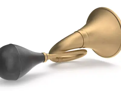 Retro Horn Low-poly 3D model