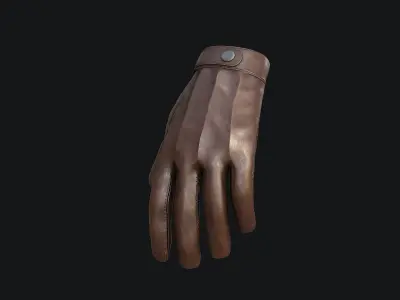 Gloves PBR Game-ready Low-poly leather glove Low-poly 3D model