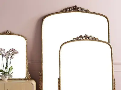 Gleaming Primrose Mirror Antique 3D model